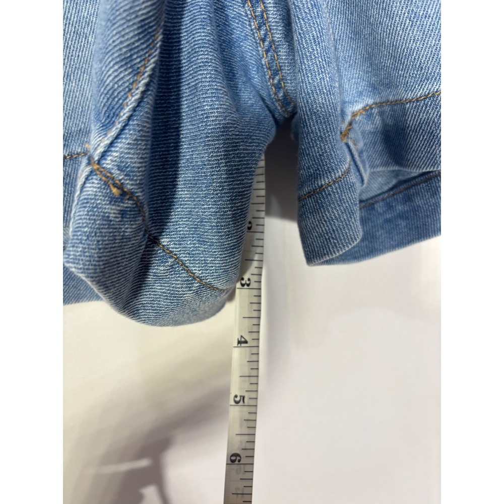 Casual Comfort Stitch Star Denim Pull On Shorts Womens 1X Blue - Picture 6 of 7